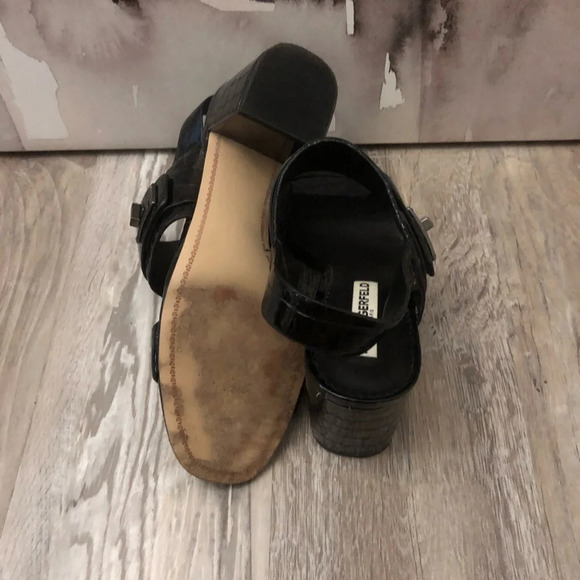 ! KARL LAGERFELD PARIS sling back sandals 8.5 black - Picture 6 of 8